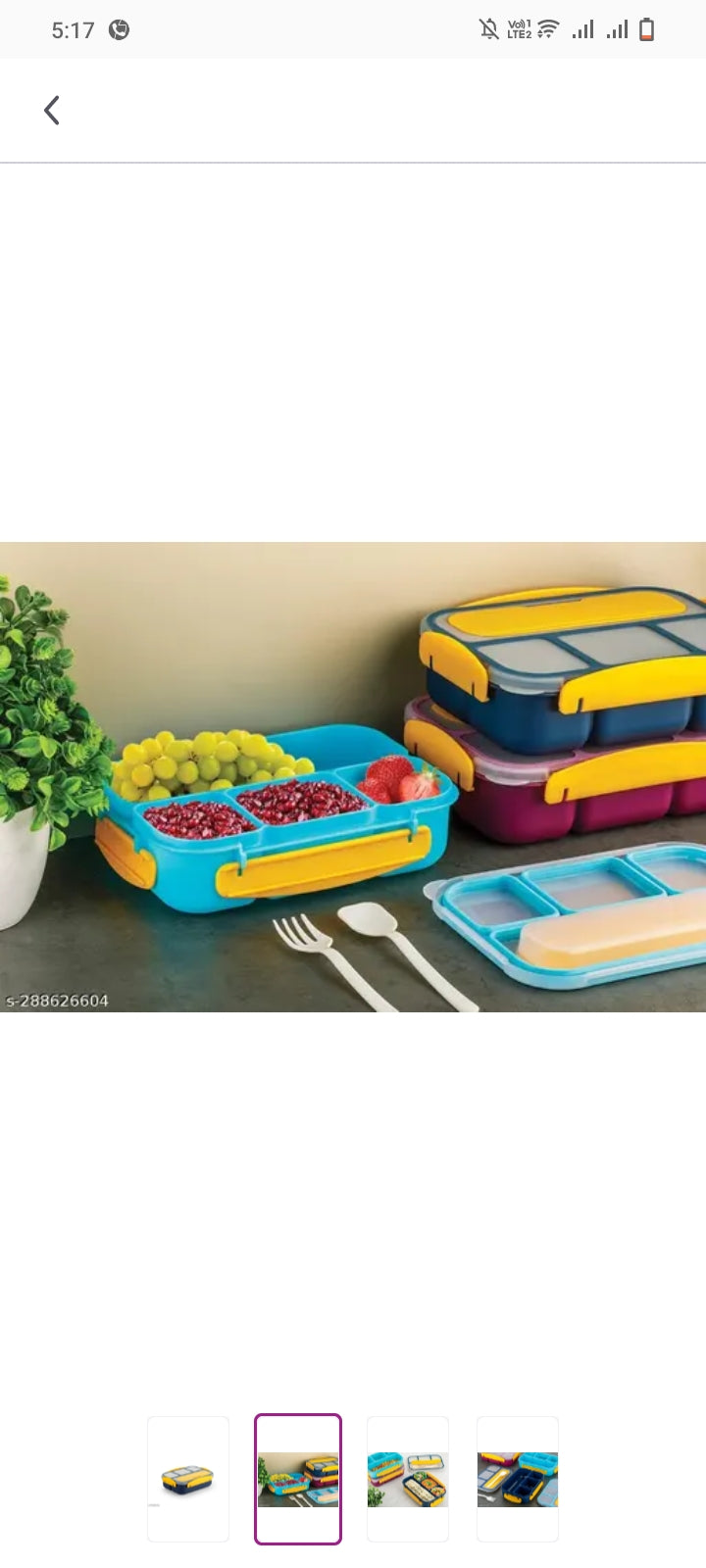 Basket Fusion Bento Lunch Box for school . Office, 4 Compartment with Airtight Lid Tiffin with Handle &Push Lock, Microwave Safe Food Grade Steel & Plastic Material
